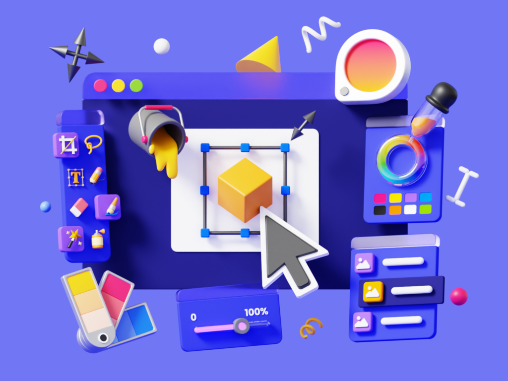 3D graphics in graphic elements