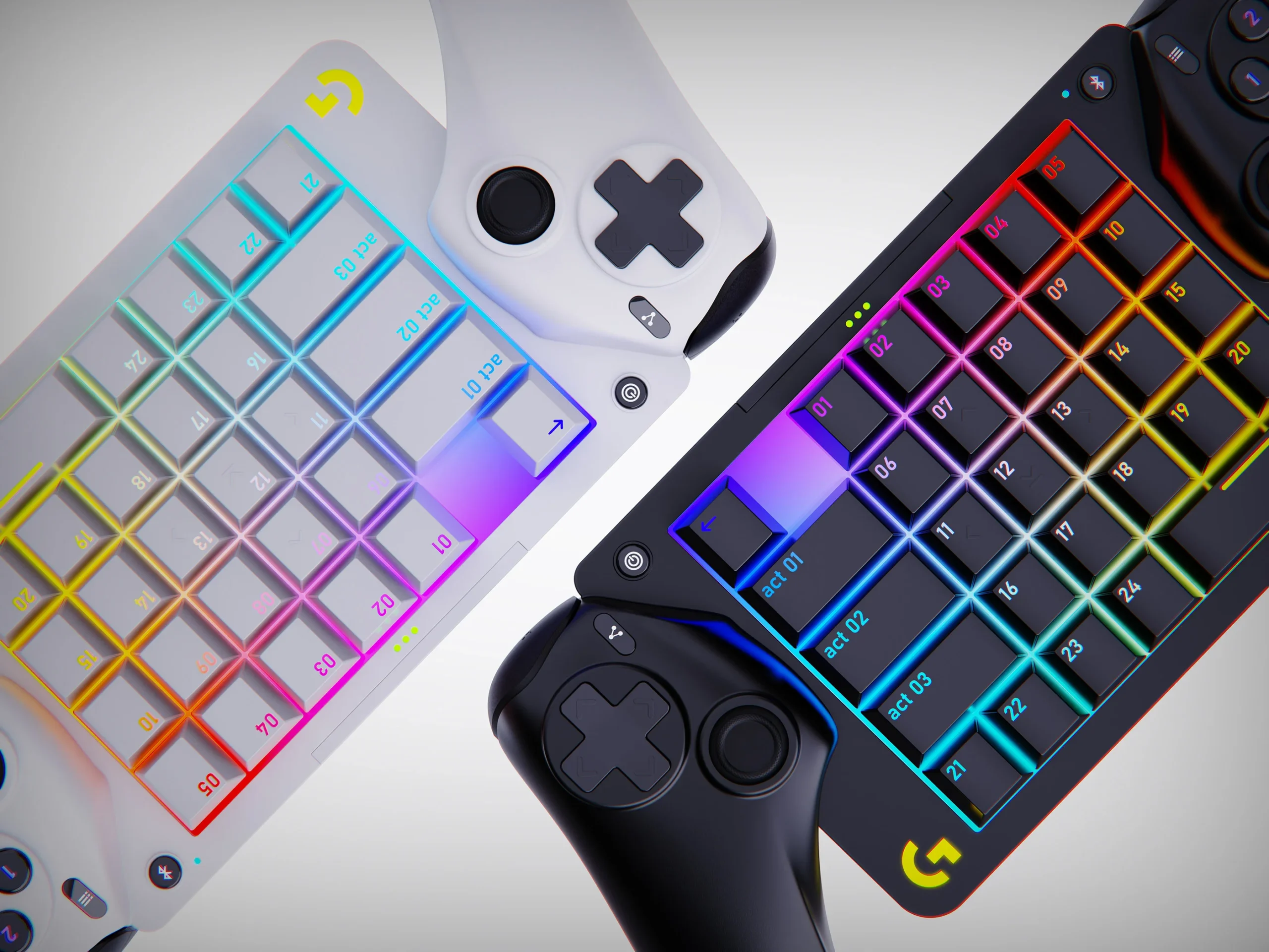 Геймпад Logitech G360 - белый и чёрный