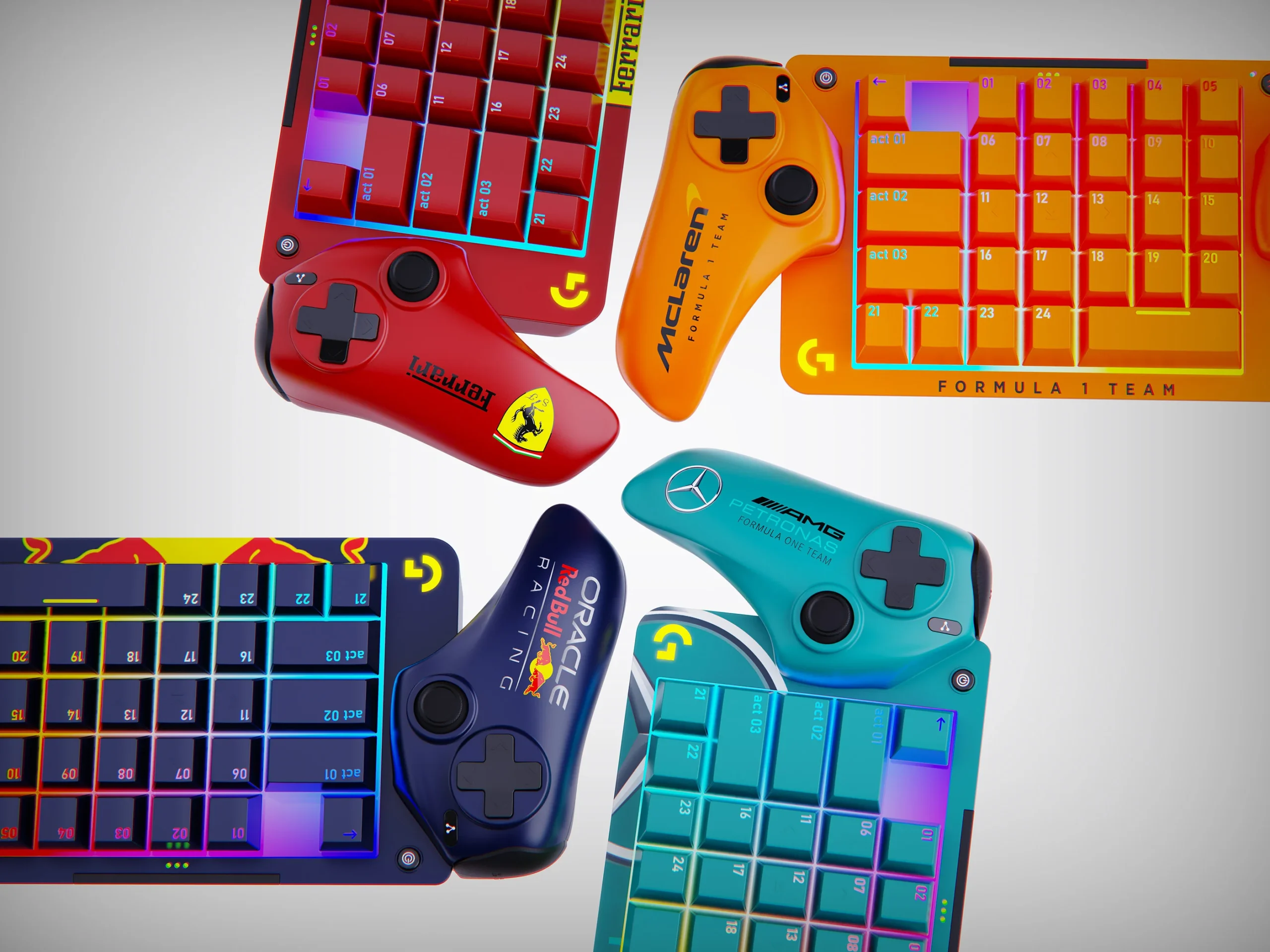 Геймпад Logitech G360 - Ferrari. McLaren, Mercedes