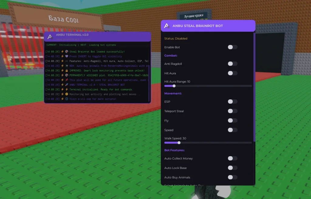 Скрипт на Украдите Брейнрот в Роблокс без ключа - Anbu.win [БОТ, АВТО СБОР ДЕНЕГ, АВТО ЗАКРЫТИЕ БАЗЫ]