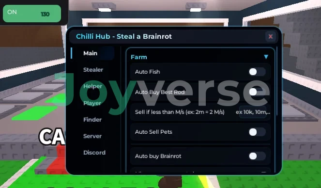 Обновление лучшего скрипта для Украдите Брейнрот Роблокс - Chilli Hub [Невидимое Воровство, Авто Покупка и Авто Кража]
