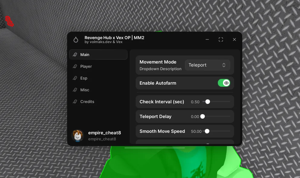 Чит на ММ2 в Роблокс 2025 - Revenge Hub x Vex OP [АВТО ФАРМ, ЕСП, СКОРОСТЬ]