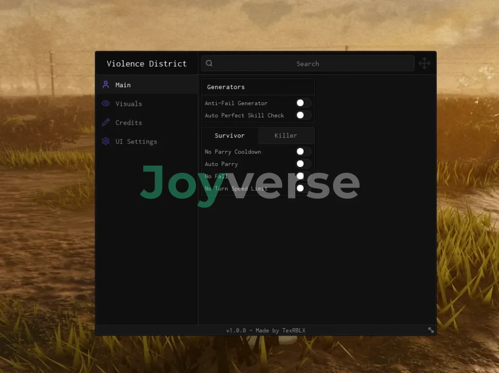 Скрипт на Violence District в Roblox - unnamed [Anti-fail Generator, ESP]
