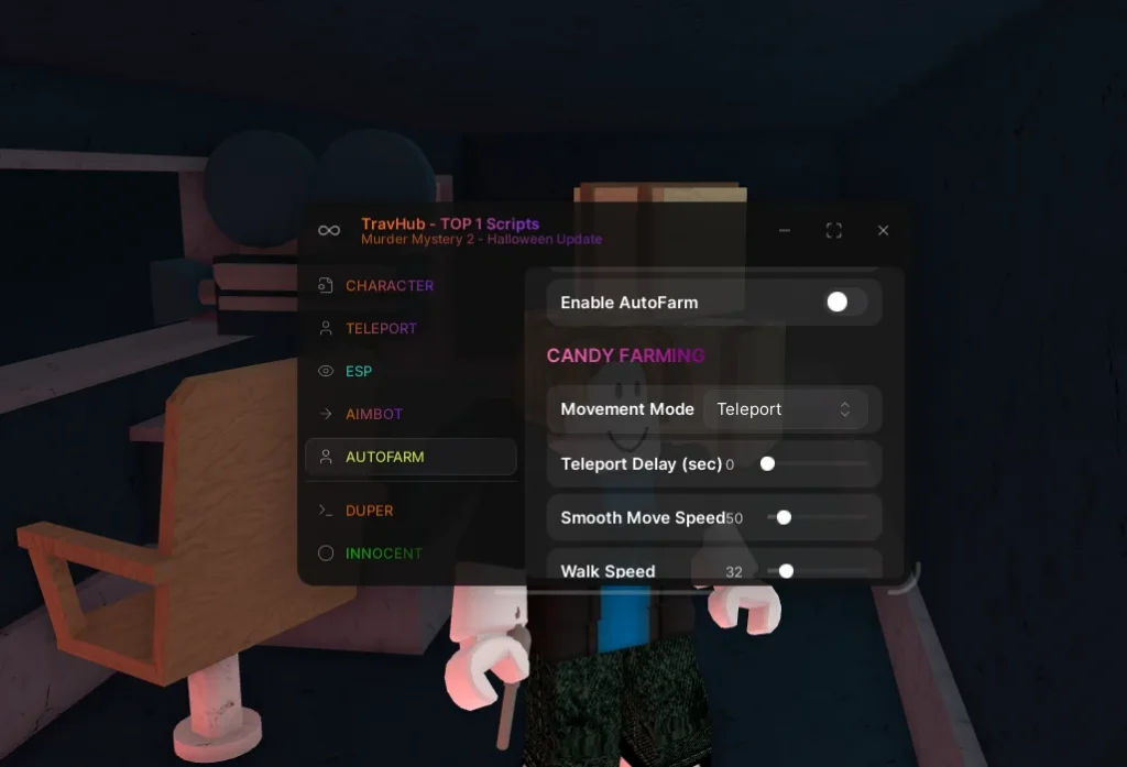 Скрипт на ММ2 без ключа [ХЕЛЛОУИН, ФАРМ КОНФЕТ, ФАРМ МОНЕТ, ДЮП]