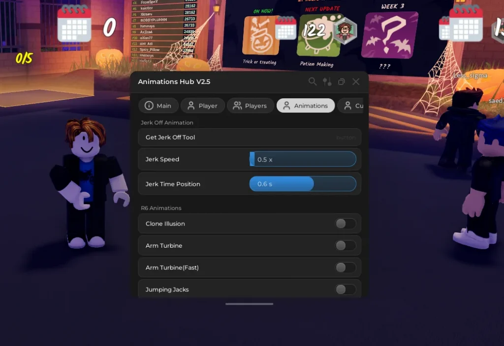 Чит на Анимации, Полет и Скорость в Роблоксе без ключа - Animations Hub