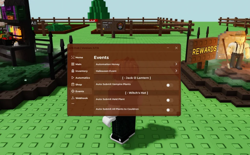 Скрипт на Вырасти Сад без ключа - UB Hub [ХЭЛЛОУИН, АВТОМАТИЗАЦИЯ, ИВЕНТЫ]