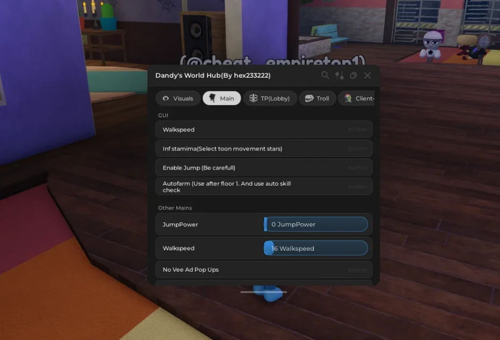 Скрипт на Мир Денди в Roblox без ключа - Dandy's World Hub [БЕСКОНЕЧНАЯ СТАМИНА, АВТО ФАРМ]