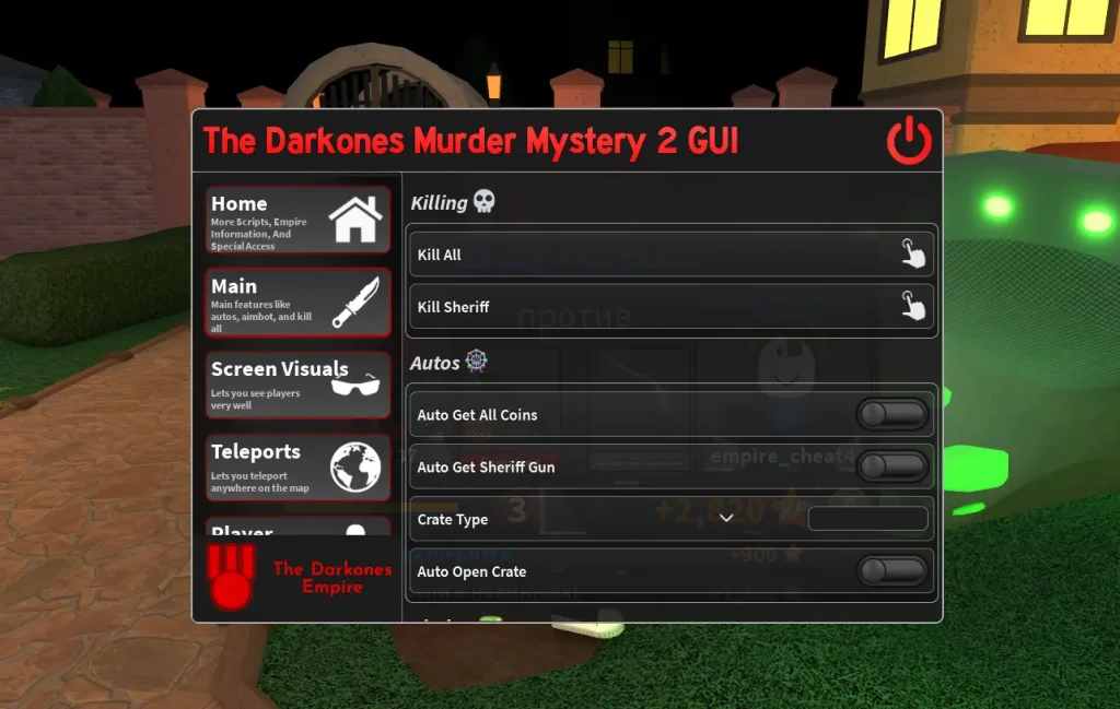 Скрипт для Xeno и Телефонов на ММ2 в Роблокс - Darkones Murder Mystery 2 GUI [ФАРМ КОНФЕТ, АИМ]