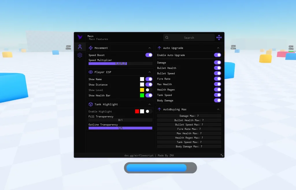 Скрипт С КЛЮЧОМ на Танковую игру в Роблоксе - Airflow