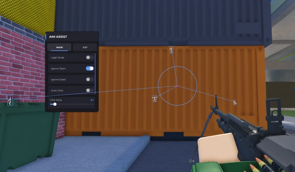 Скрипт на Аим и ВХ на все режимы и игры в Роблоксе - Aim Assist