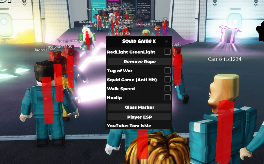 Скрипт на Squid Game X в Роблокс Без Ключа [R&G Light, Tug of War, Anti Hit]