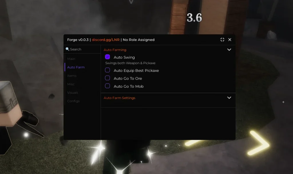 Чит на The Forge без ключа в Роблокс - Auto Swing, Auto Farm, Auto Go To Ore