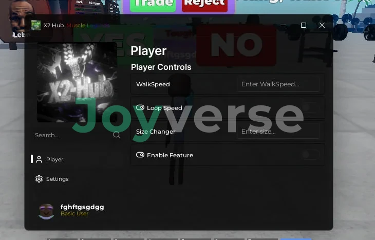 Скрипт на Muscle Legends - X2 Hub [Walk Speed, Fast Train, Auto Push]