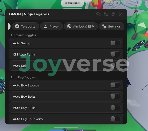 Скрипт на Ninja legends в Роблокс - DMON [Auto Swing, Noclip, Inf Jump]