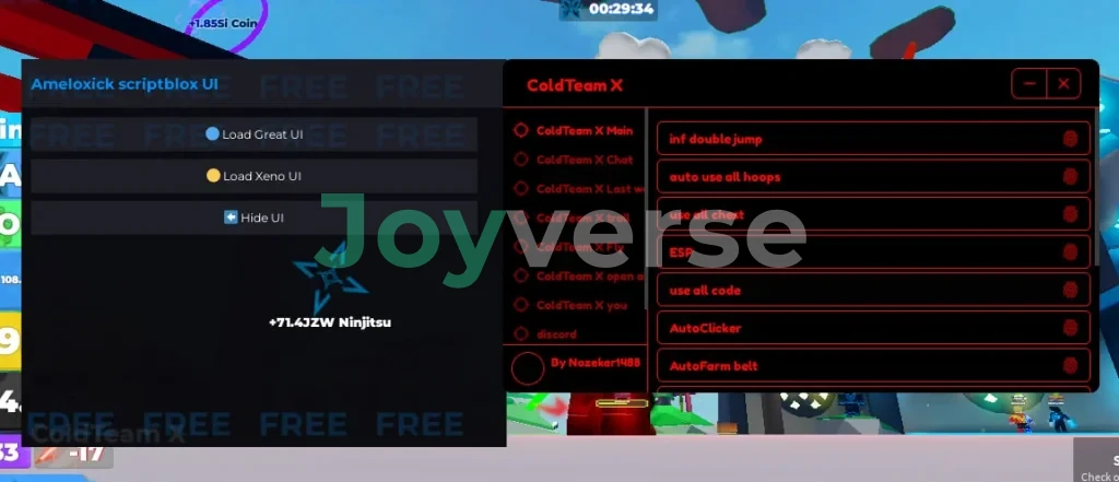 Скрипт на Легенды Ниндзя в Роблокс - ColdTeam X [ESP, Inf Jump, Auto Farm]