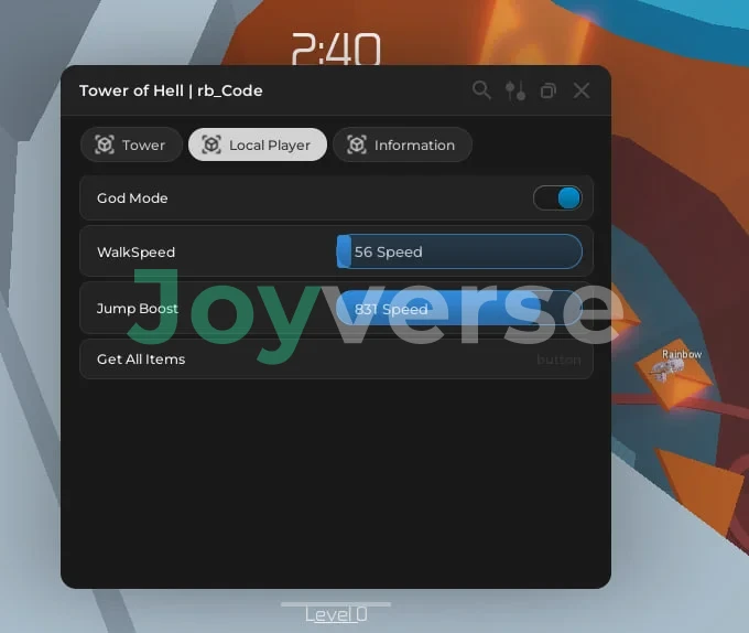 Скрипт на Башню Ада в Роблокс [God Mode, Walk Speed, Get All Items]