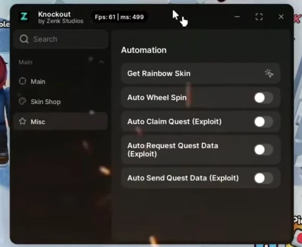 Скрипт для Роблокс Knockout! (Нокаут!) — Авто фарм и победы