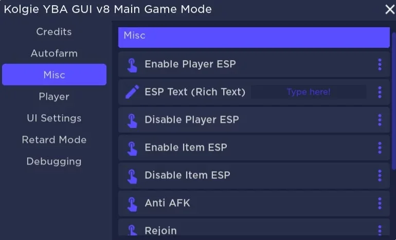 Скрипт для Роблокс Your Bizarre Adventure (YBA) — Автофарм и Стенды