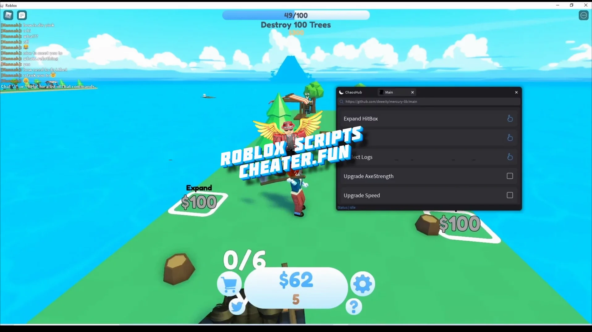 Лучший чит и скрипт на Роблокс Тимбер (Timber) 2026