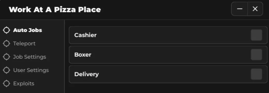 Скрипт на Работа в Пиццерии (Work at a Pizza Place) в Роблокс