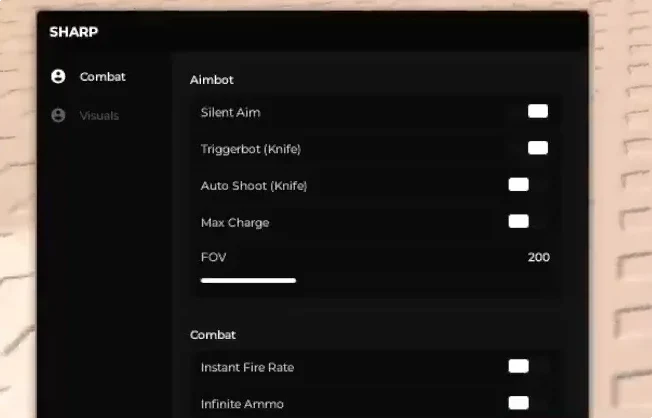 Скрипт для Роблокс SHARP: Аимбот и ВХ