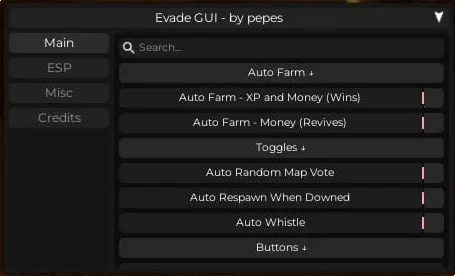 Скрипт на Эвейд (Evade) в Роблокс: Автофарм и ЕСП