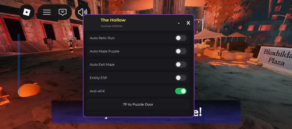 Скрипт на The Hollow в Roblox [Auto Relic, Maze, ESP]